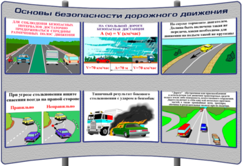 (К-БД-2) Основы безопасности дорожного движения - Тематические модульные стенды - Безопасность дорожного движения - Кабинеты по охране труда kabinetot.ru